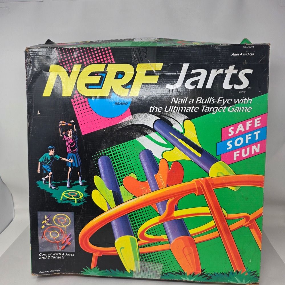 Nerf Jarts Vintage 1994 Kenner Lawn Target Game 60358 Multi Color Good